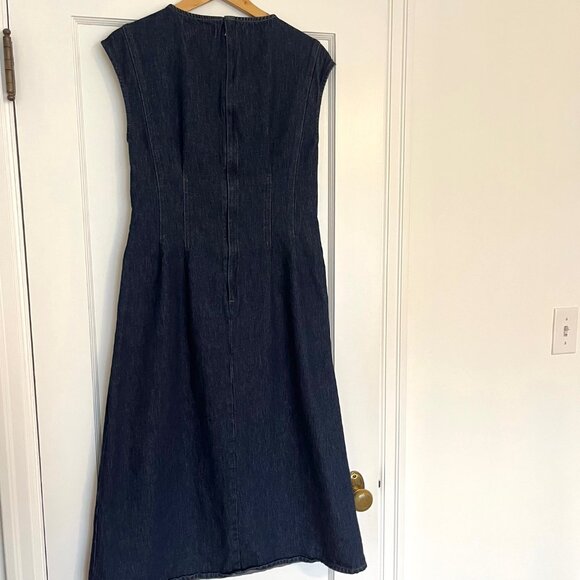 Banana Republic Lina Italian Denim Midi Dress | Size 4 - Picture 7 of 11